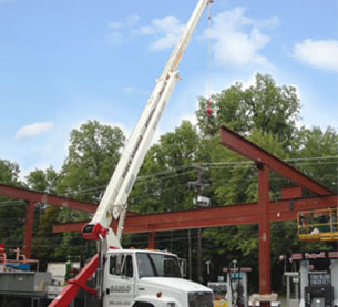 Canopy raises are also a practical way for your business to be seen over the tops of tall structures and by vehicles approaching nearby highway exits.